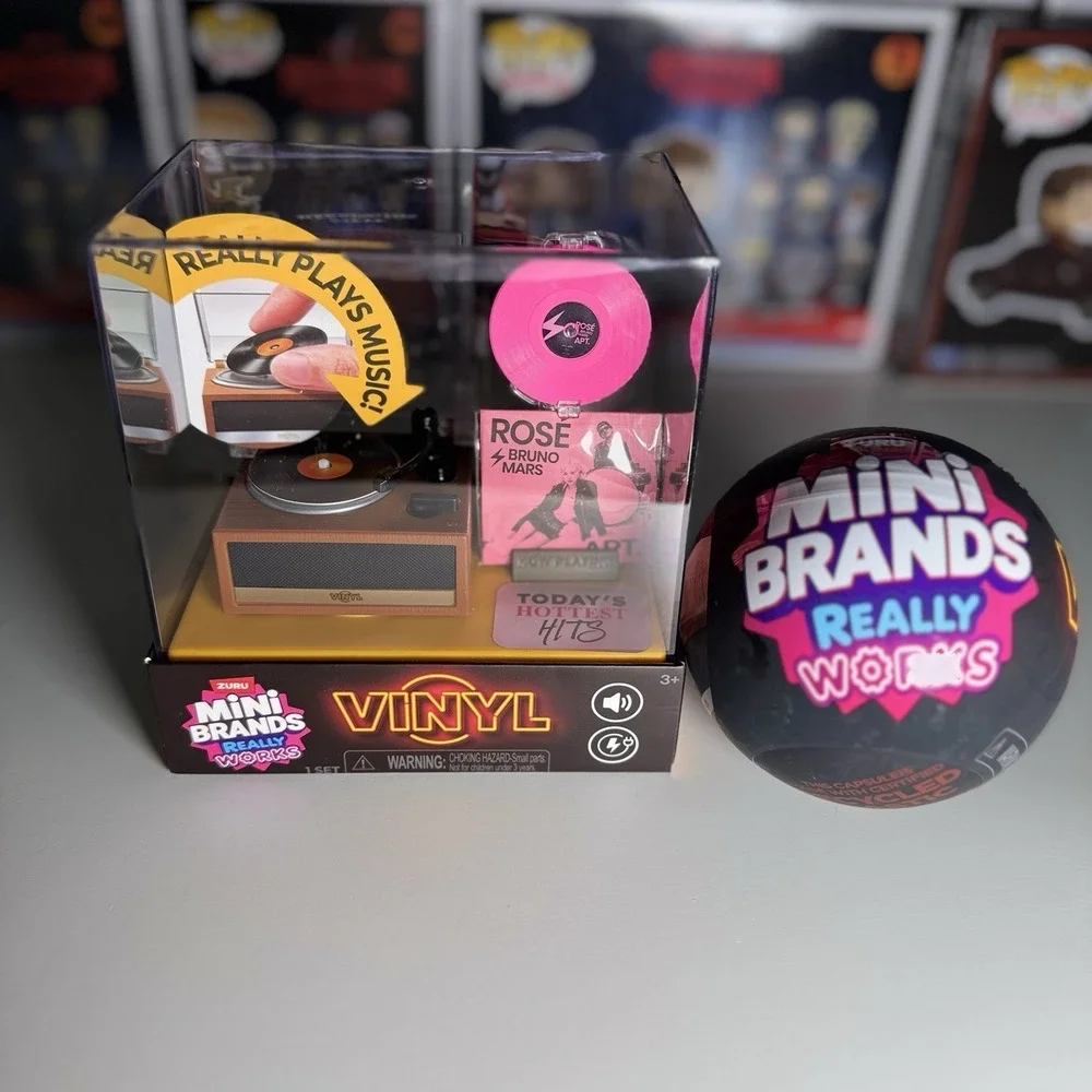 Mini Brands Really Works Vinyl Series 1 | Record Player Set & Mystery Ball